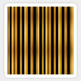 Golden Harmony: Abstract Stripes in Luxe Gold Sticker